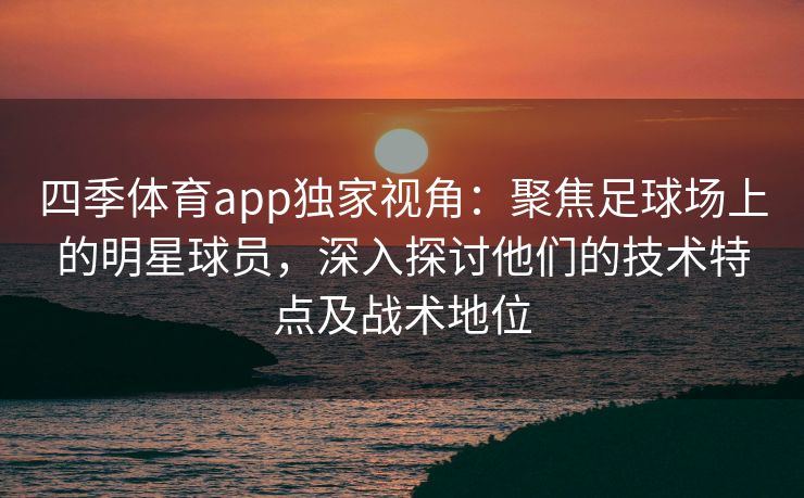 四季体育app独家视角：聚焦足球场上的明星球员，深入探讨他们的技术特点及战术地位