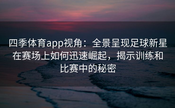 四季体育app视角:全景呈现足球新星在赛场上如何迅速崛起,揭示训练和比赛中的秘密 四季体育app视角:全景呈现足球新星在赛场上如何迅速崛起,揭示训练和比赛中的秘密